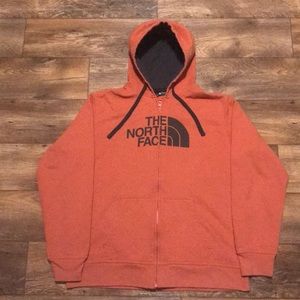 The North Face Orange & Black Logo Hoodie …